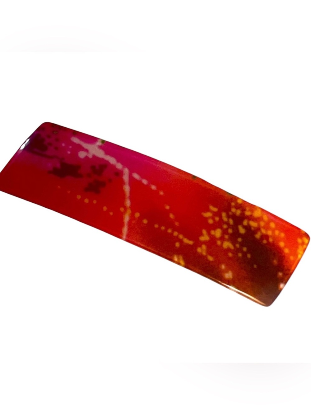 1980’s Vintage Bright French Bar Barrette, Deadstock, 3” Long